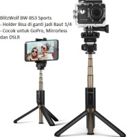 BlitzWolf BW-BS3 Bluetooth Selfie Stick Tongsis Tripod Mirrorless Hp