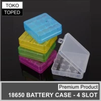 Premium 4 Slot 18650 Battery Case | box tempat kotak baterai batre