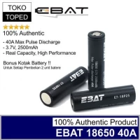 Authentic EBAT 18650 2500mAh 40A Battery | batre baterai vape vapor