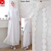 Baju Gamis Putih Gamis Pesta Baju Lebaran Busana Muslim Terbaru #90820