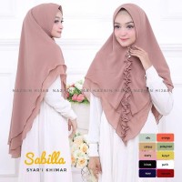 Hijab Jilbab Kerudung Khimar Sabilla Rempel Style Syari Instan
