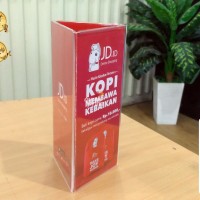 Tempat Brosur Akrilik 3 Sisi Ukuran 1/3 A4