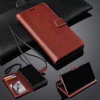 Leather Case Xiaomi Redmi Note 6 Pro casing leather dompet FLIP COVER