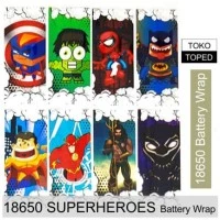 18650 SuperHeroes Battery Wrap | batere baterai batre wraps super hero