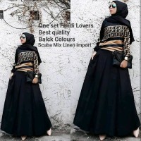 busana muslim wanita gamis terbaru syari modern untuk pesta anak muda