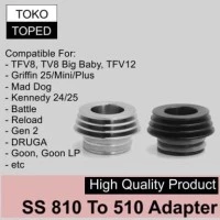 Stainless Steel 810 to 510 adapter | drip tip Kennedy Druga Goon TFV8