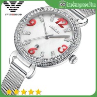 NIBOSI Jam Tangan Luxury Wanita - 2317-3 - Putih Silver -F2655