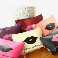 TAS KOSMETIK LIPS POUCH LIP MAKE UP DOMPET KARAKTER BIBIR