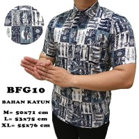 BANGBRO KEMEJA PRIA SLIM FIT LENGAN PENDEK BFG10 LAKI COWOK BAJU