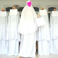 Mukena katun rayon bali murah GROSIR adem jumbo dewasa polos putih