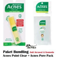 BUNDLING ANTI JERAWAT ACNES POINT CLEAR DAN PORE PACK PLESTER KOMEDO