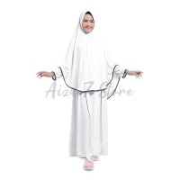 Baju Gamis Muslim Anak Perempuan Syar'i Jersey Cantik Polos - Putih