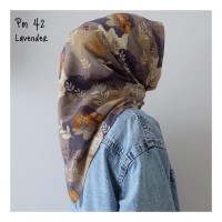 kerudung motif segi empat / kerudung motif murah / hijab motif lucu