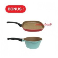 PANCI NEOHAUS GOLD STONE COATING FRY PAN 7 PCS ORIGINAL KOREA