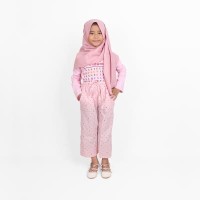 FIR 056 Pink umur 7-9 Tahun gamis anak cantik cadar cardigan candle