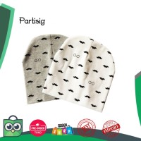 Partisig merek topi kumis printing bayi beanie topi bayi katun topi