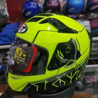 Helm KYT K2 RIDER Yellow Fluo Double Visor Kuning K2RIDER