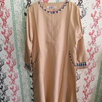 Gamis Katun Polos Aden Coklat