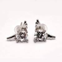 EAR 065 - Anting Perak EMAS PUTIH ASLI KOREA - Garansi 6 bulan