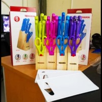Sayang Ibu... New Pisau Texania 8Pcs - Pisau Dapur Lengkap Talenan