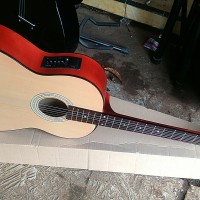 gitar akustik elektrik new jreng bonus kabel jack