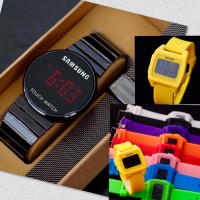 Jam Tangan Pria SAMSUNG LED Touchscreen SUPER
