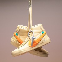 Sepatu Nike Blazer x Off-White Tan Orange Yellow Kuning