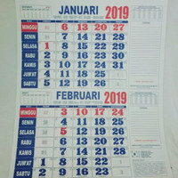 kalender polos 2 bulanan 2019 dari jogja