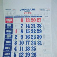 Kalender besar polos 2019 jogja