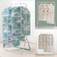L Cloth Dust Cover Sarung Pelindung Pakaian Organizer Baju Dress HD012