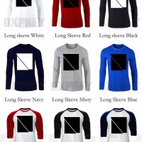 TERBARU kaos lengan panjang pria wanita raglan 3 4 long sleeve tshirt