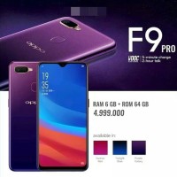 Promo Cuman Bulan Ini Hp handphone oppo F9 pro 6/64GB smartphone