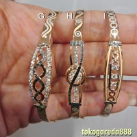 Gelang tangan emas asli kadar 700 70 persen 22 bangle UBS oval lux