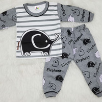 Baju Tidur Piyama Anak Bayi Setelan Kaos Anak Bayi Elephant