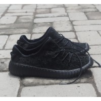 Sepatu sekolah hitam full adidas / Adidas yeezy hitam polos / Sepatu