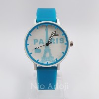 Jam Tangan Wanita Foliia Paris Sport Analog Tali Karet Warna Biru