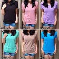 Paling Laku Kaos VNECK WANITA KEREN BANYAK WARNA REPLIKA ZARA BAJU