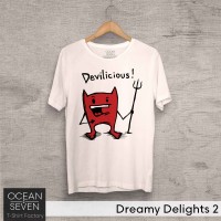 Baju Distro Kaos Unik Design Simply DEVILICIOS Unisex Pria & Wanita