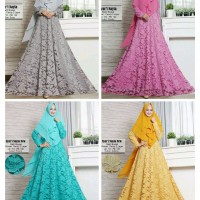 MODEL BARU HIJAB TERKINI GAMIS NAYLA BRUKAT BROKAT PRINCESS MEWAH SYA