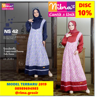 ORIGINAL TERBARU 2019 GAMIS KATUN JEPANG NIBRAS Ns 42 Syari NAVY MARUN