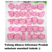 Cetakan Roti Cutter Cookies Kue Nasi Karakter Motif Hello Kitty Doraemon Pooh isi 2