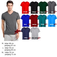 RED STAR kaos polos v-neck pria TERMURAH/kaos V-neck polos/kaos polos