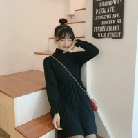 RUFFLE TURTLE NECK TUTU DRESS