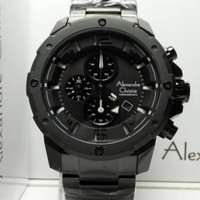 JAM TANGAN PRIA ALEXANDRE CHRISTIE AC 6410 CHRONOGRAPH FULL BLACK ORIG
