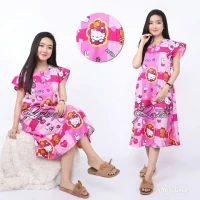 daster midi karakter hello kitty