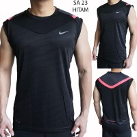jual murah KAOS OLAHRAGA PRIA SA 23 HITAM SINGLET BAJU OLAHRAGA IMPORT