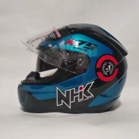 HELM NHK GP 1000 R75 BLUE METALIK BLACK