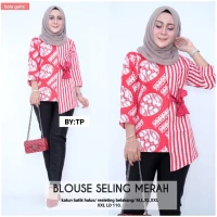 Blouse Batik Seling Merah