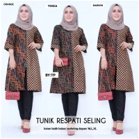 Tunik Batik Zipper Respati Seling