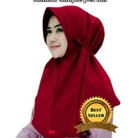 Khimar Simpel Pet Tali Hijab Jilbab Bergo Kerudung Instan Wolfis